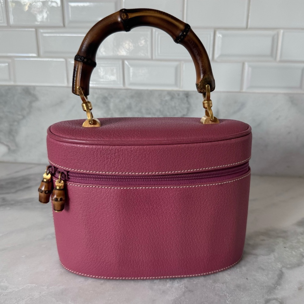 Gucci Vintage Bamboo Handle Vanity Case